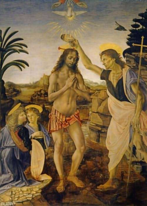 تابلو نقاشی غسل تعمید مسیح