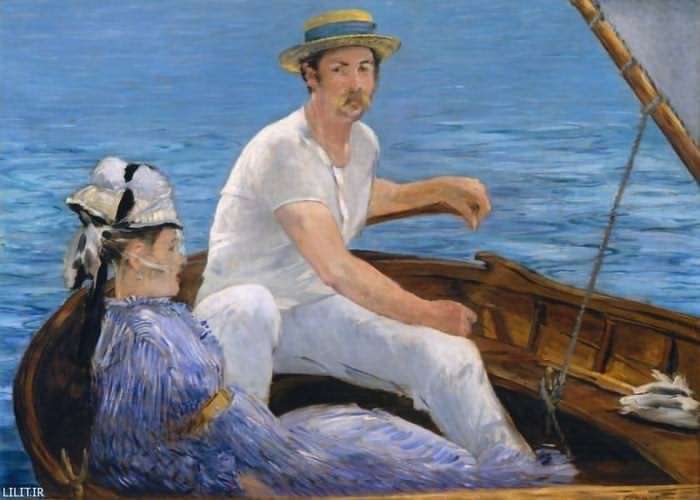تابلو نقاشی ادوارد مانه سوار بر قایق