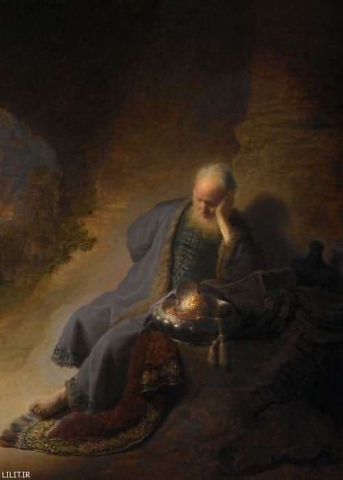 تابلو نقاشی تاسف خوردن ارمیا برای ویرانی بیت المقدس