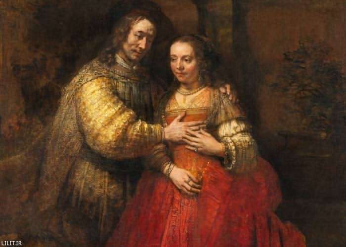 تابلو نقاشی پرتره از یک زن و شوهر
