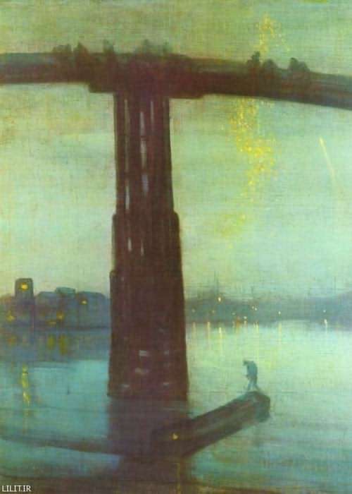 تابلو نقاشی پل در هوای گرگ و میش