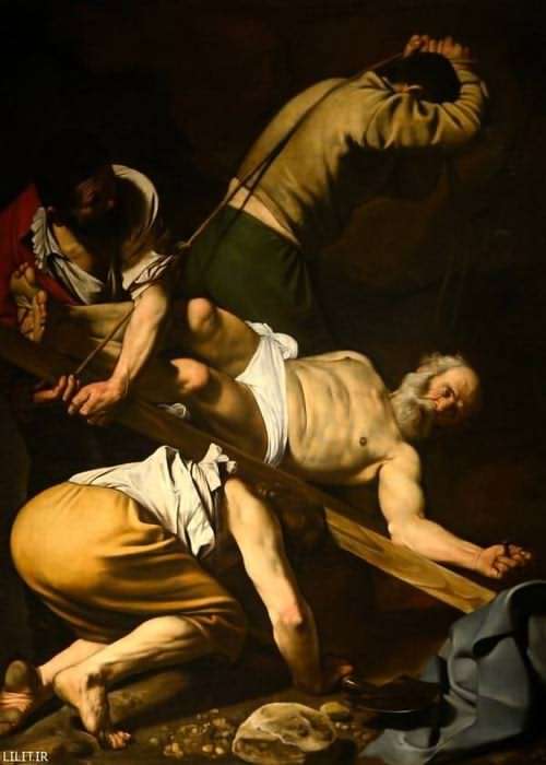 تابلو نقاشی لحظه مصلوب کردن سنت پیتر