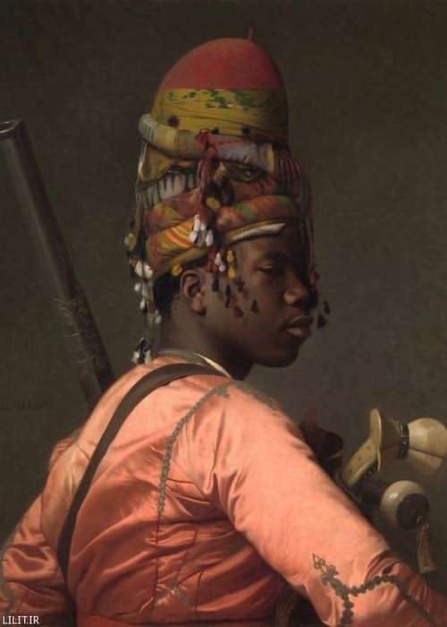 تابلو نقاشی سیاه پوست غلام اعیان