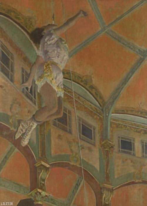 تابلو نقاشی اجرای خانمی در سیرک فرناندو