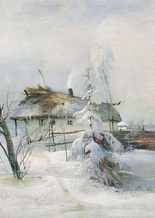تابلو نقاشی روز زمستانی