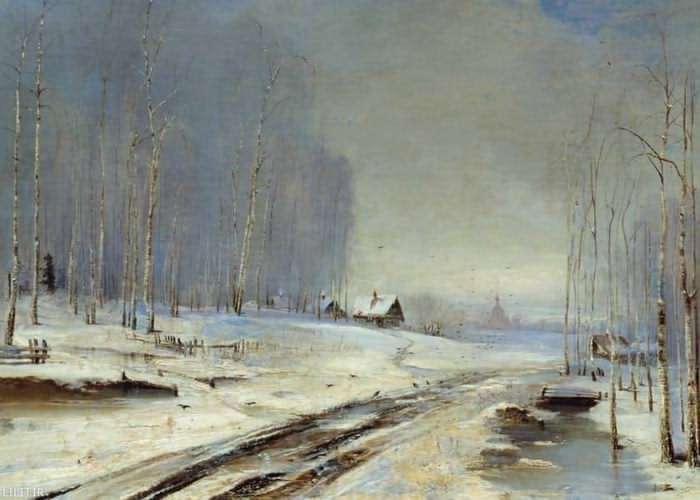 تابلو نقاشی مسیر زمستان