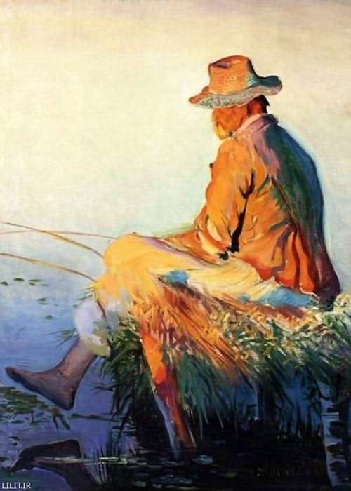 تابلو نقاشی مرد ماهیگیر