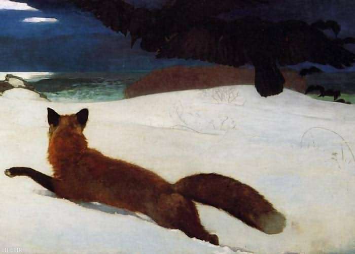 تابلو نقاشی شکار روباه