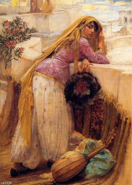 تابلو نقاشی زن مسلمان الجزایری
