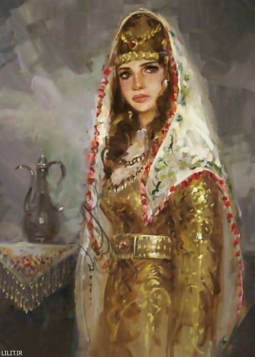 تابلو نقاشی بانوی پارسی