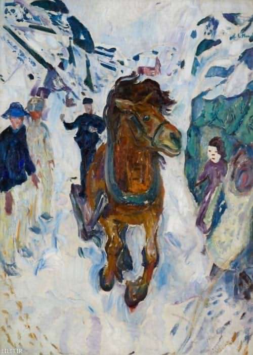 تابلو نقاشی اسب وحشت زده