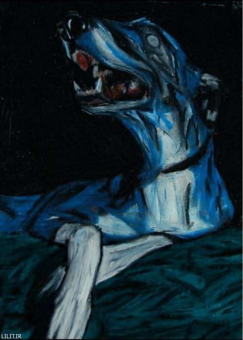 تابلو نقاشی سگ هار