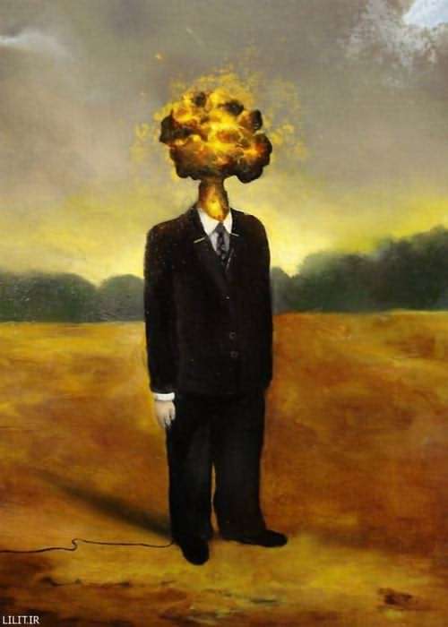 تابلو نقاشی انفجار اتمی