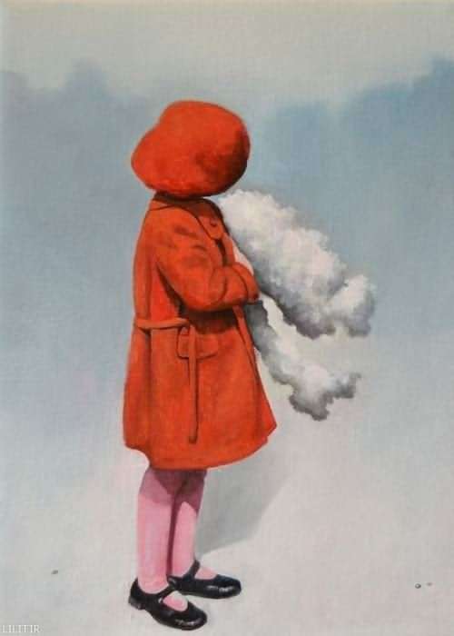 تابلو نقاشی دختری محافظ ابرها