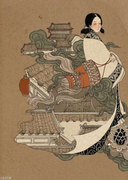 تابلو نقاشی زن قدرتمند ژاپنی