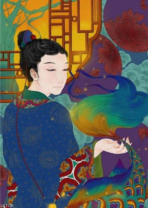 تابلو نقاشی رویای دختر ژاپنی