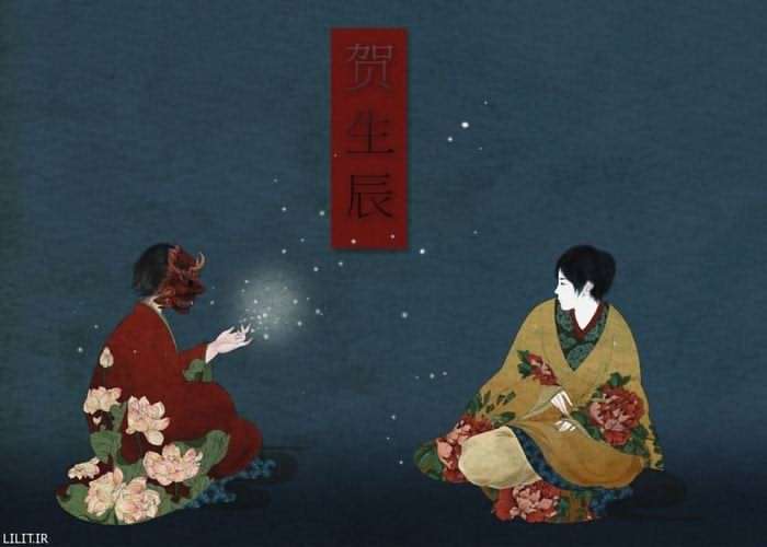 تابلو نقاشی دختر و پیشگوی ژاپنی