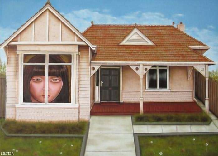 تابلو نقاشی کودک حبس شده در خانه