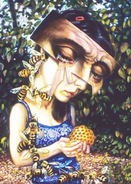 تابلو نقاشی عسل تلخ