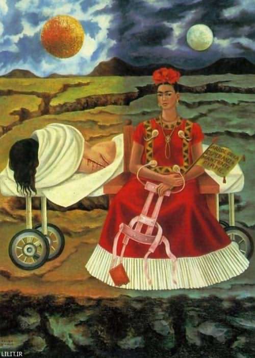 تابلو نقاشی فریدا کالو در تاریک و روشن