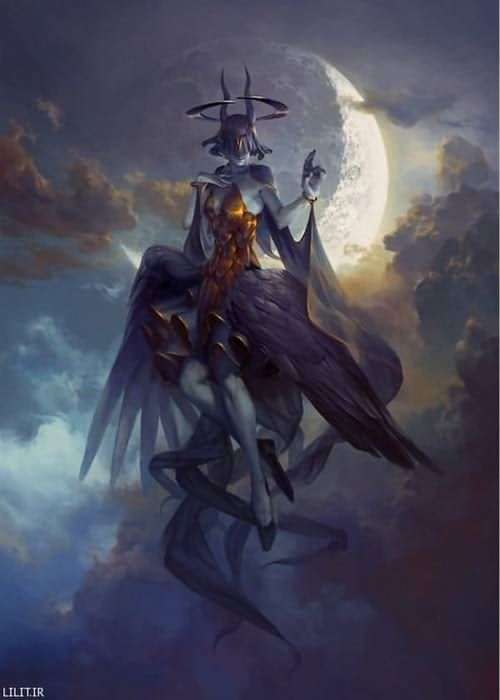 تابلو نقاشی اللیل فرشته شب