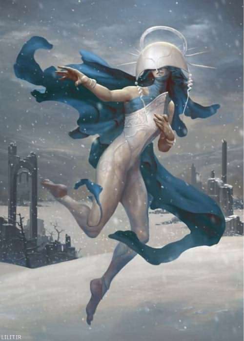 تابلو نقاشی شلگئیل فرشته برف