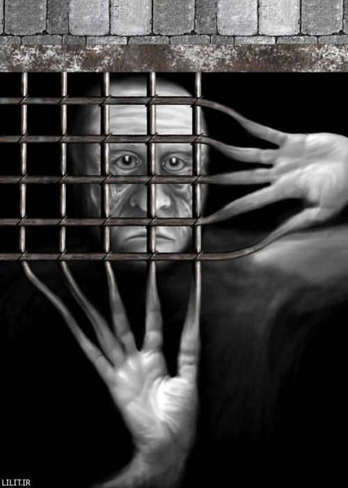 تابلو نقاشی زندان خود ساخته