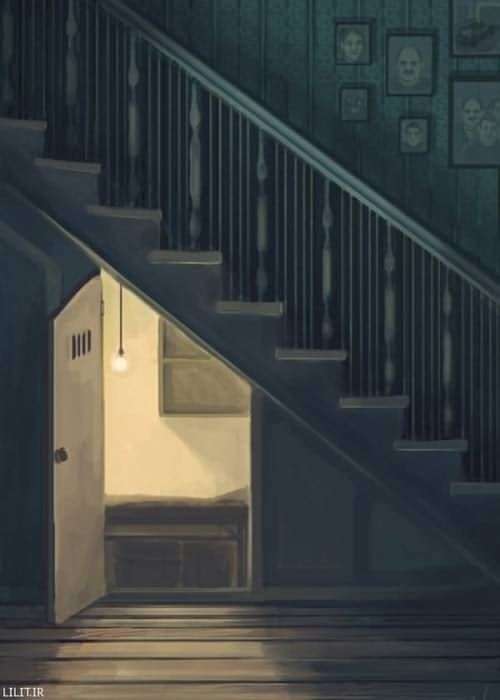 تابلو نقاشی اتاق مخفی زیر پله
