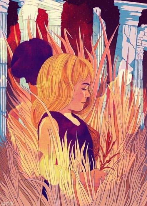 تابلو نقاشی دختر گندمزار