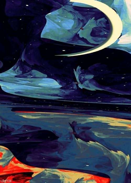 تابلو نقاشی رودخانه مهتاب