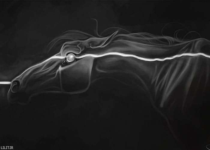 تابلو طراحی اسب کهکشانی