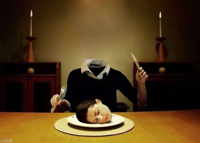 تابلو عکس شام هر شب برای انسان خودخور