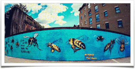 دیوارنگاری (گرافیتی) نجات زنبورها