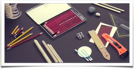 ابزارهای مورد نیاز طراحی سیاه قلم
