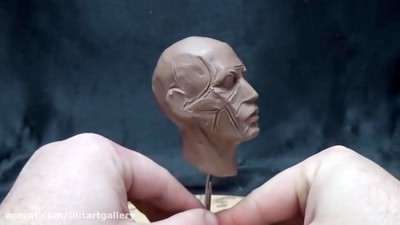 مجسمه‌سازی سر و صورت انسان برای تندیس