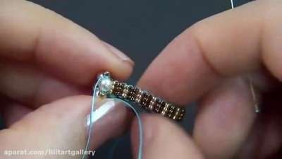 آموزش ساخت حلقه انگشتر زیبا با منجوق و مروارید