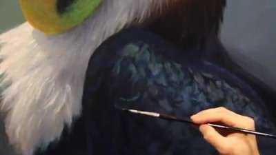 آموزش نقاشی پرهای پرندگان