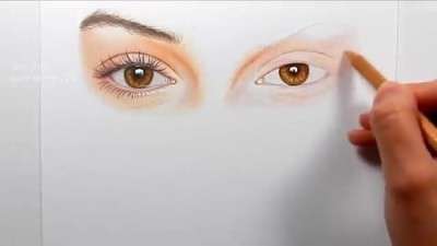 آموزش نقاشی چهره یک زن با مدادرنگی – قسمت 1