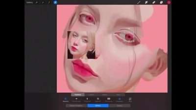 آموزش نقاشی دیجیتال چهره دختر از روی عکس