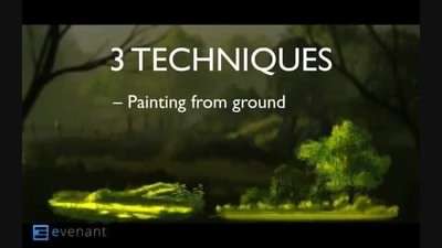 آموزش نقاشی دیجیتال گیاهان و علف‌ها و محیط طبیعت