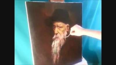 آموزش نقاشی پرتره کلاسیک پیرمرد