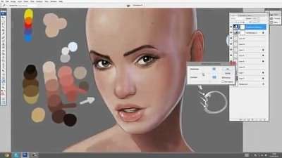 آموزش نقاشی پوست و چهره با تکنیک دیجیتال