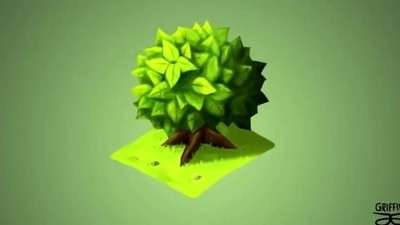 آموزش نقاشی دیجیتال درختچه ایزومتریک برای بازی‌های موبایلی