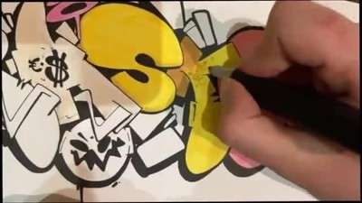 آموزش نقاشی گرافیتی سبک کژوال – تمرین روی کاغذ