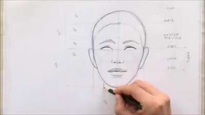 آموزش طراحی صورت و چهره یک زن