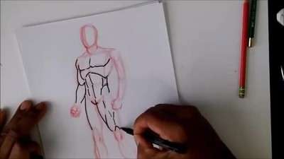 آموزش طراحی آناتومی بدن مرد
