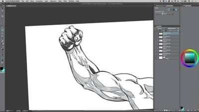 آموزش طراحی عضلات بازو و ساعد دست