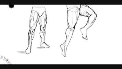آموزش طراحی پاهای مرد قوی هیکل