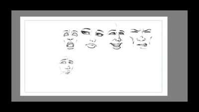 آموزش طراحی جزئیات چهره در حالات روحی مختلف