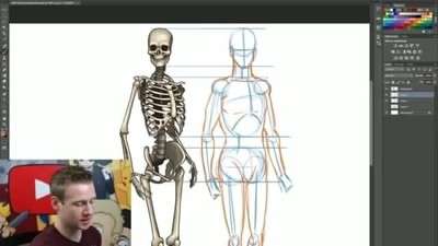 آموزش طراحی بدن انسان مطابق اسکلت واقعی